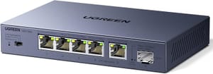 UGREEN 6-Port 2.5Gbps Network Switch with 5-Port and 10G SFP+