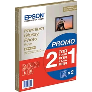 DEAL STACK - Epson Premium Glossy Photo A4 Paper 2-for-1 15+15 Free White