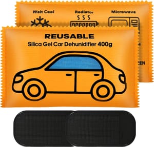 Flowfire Car Dehumidifier Bags, 2 Pack, 400g Reusable Absorber