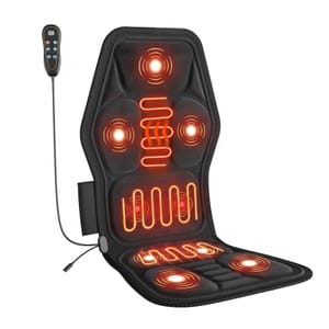 Alongstar Back Massager with Heat Chair Pad Black