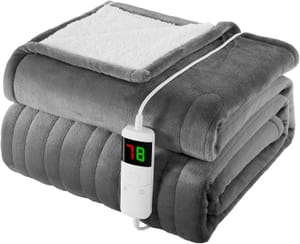 Homemate Heated Throw Blanket 130x160cm, 10 Levels, 1-8h Timer