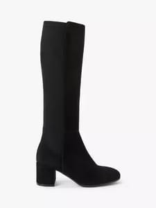 John Lewis Sadie Suede Knee-High Boots - Black