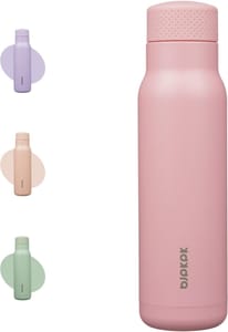 BJPKPK Stainless Steel Water Bottle 620ml, Insulated, Double Wall, Pink