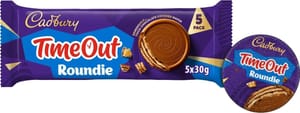 Cadbury Time out Roundie Chocolate Wafer Bars 5x30g - £1.42 S&S