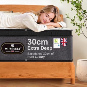 Mutsault Orthopaedic Double Mattress 4FT6, 7-Zone Pocket Sprung, Medium Firm