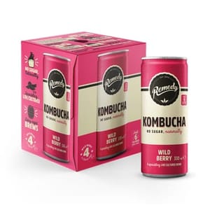 Remedy Wild Berry Kombucha 4x 330ml