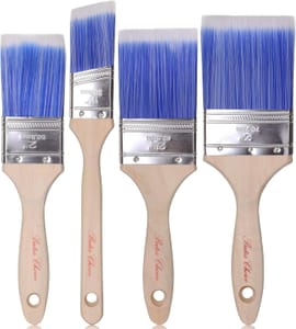 Bates 4-Pack Professional Paint Brush Set with Treated Wood Handles