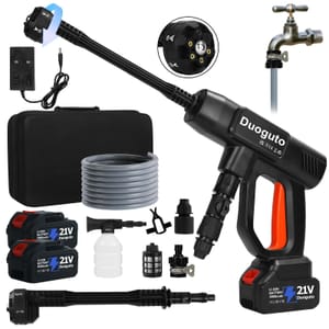 Duoguto Battery-Powered Cordless Pressure Washer, 100 Bar, Portable