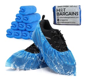 Disposable Waterproof Non-Slip Shoe Covers, Blue, One Size - £37.48 S&S
