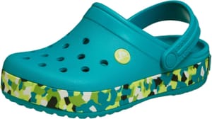 Crocband Glow Confetti Clog for Kids, Turbo Teal/Multi, UK 5
