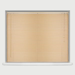 Caecus Wood Grain Effect PVC Long Drop Venetian Blind Natural 45 X 210cm