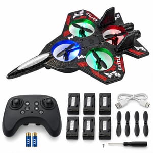 RC Fighter Jet Remote Control Plane, 6 Batteries, 4060 Min