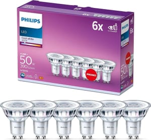 Philips GU10 LED Spotlight Bulb 6-Pack