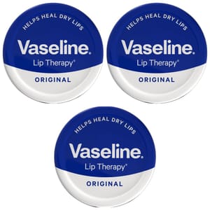 3 X 20g Vaseline Lip Therapy Original Lip Balm Tin (£1.98/£1.66 S&S)