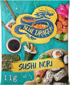 Blue Dragon Sushi Nori 11g, 5 Sheets, Dried Roasted Seaweed