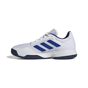 Adidas Kids Gamespec Tennis Shoes, White/Blue, UK 5