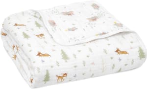 Aden and Anais Essentials Cotton Muslin Blanket Disney Bambi Forest