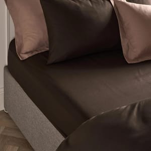 OHS Microfibre Deep Fitted Sheet - Brown, Super King