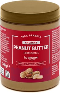 By Amazon Crunchy 100% Peanut Butter - 340g