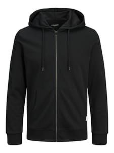 Jack & Jones plus Size Plain Zip Hoodie Black 3XL