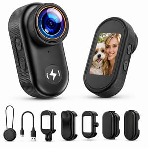 CAMWORLD 4K Mini Body Camera, 64GB, WiFi, 1.47in Screen