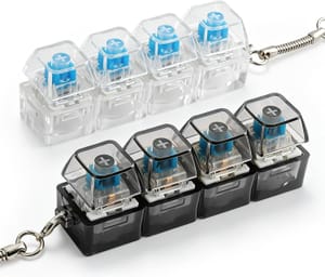 MAIGELITE Keyboard Fidget Toy Clicky Sound 2-Pack, Clear