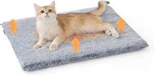 DEAL STACK - Bedsure Self-Heating Cat Bed, Small, Grey, 61x46 Cm