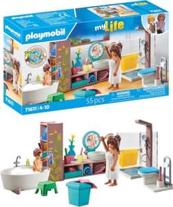 Playmobil 71611 myLife Bathroom with 2 Figures, 80% Recycled Bio-Based
