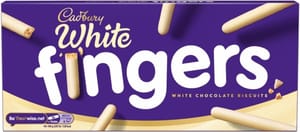 Cadbury White Chocolate Fingers Biscuits, 114 G
