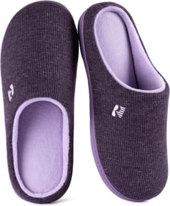 RockDove Women's Original Two-Tone Memory Foam Slipper, Eggplant, Size 5/6