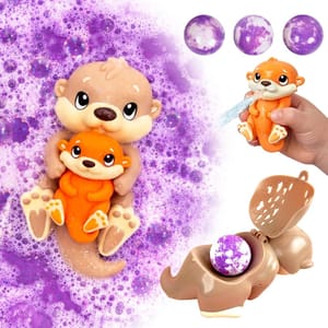 ZIMPLI Baff Buddies Otter Floating Bath Toy, 3 Lavender Bombs