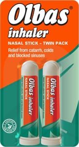 Olbas Nasal Inhaler Pack of 2 Nasal Sticks for Relief - £2.85 S&S