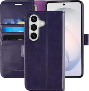 MONASAY Wallet Case for Samsung S26 Plus, 3-Card Holders, Purple