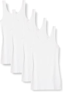 Amazon Essentials Women's Slim-Fit Tank, Pack of 4, White, XL