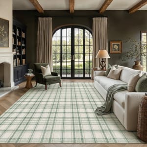 PureCozy Green Washable Living Room Rug 200x300 Cm