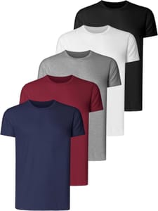 Teesmen Men's Cotton T-Shirts 5-Pack Short Sleeve XL