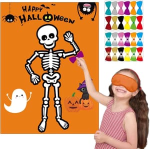 Halloween Kids Party Games: Pin the Bow Tie on Bones