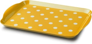 Zeal G201M Melamine Dotty Design Serving Tray (30x21cm) Mustard