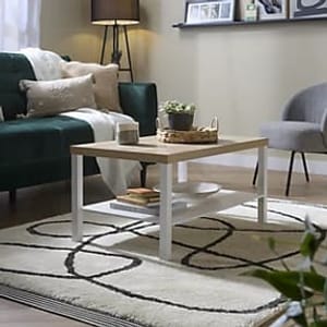 Hadwell Matt White Oak Effect Coffee Table - 45 X 55cm