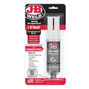 J-B Weld Cold-Weld Two-Part Epoxy Syringe, Ultra-Fast, 25ml, Dark Grey