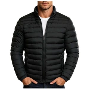 Men's Stand Collar Padded Winter Jacket