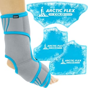 Vive Ankle Ice Pack Wrap: Adjustable Cold/Hot Therapy