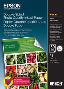 Epson Double-Sided Photo-Quality Inkjet Paper A4, 50 Sheets