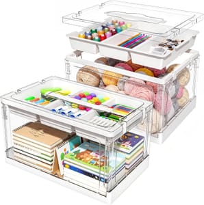 24L Stackable Craft/Toy Storage Box - 2 Pack