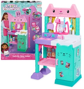Gabbys Dollhouse Cakey Kitchen Set with Accessories and Play Food