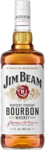 Jim Beam White Kentucky Bourbon Whiskey - 1L (After save £1.50 at Checkout)