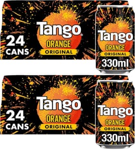 2x Tango Orange Original Soft Drink, 330ml X 24 Pack. (Max S&S £12.60)