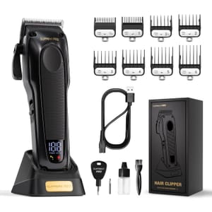 SUPRENT Pro Men's Hair Clippers with High Torque Brushless Motor