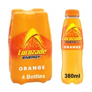 Lucozade Energy Orange 380ml, Pack of 4