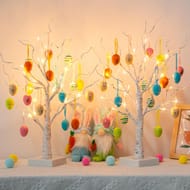 Eambrite Easter Tree Set with Lights and Egg Decorations